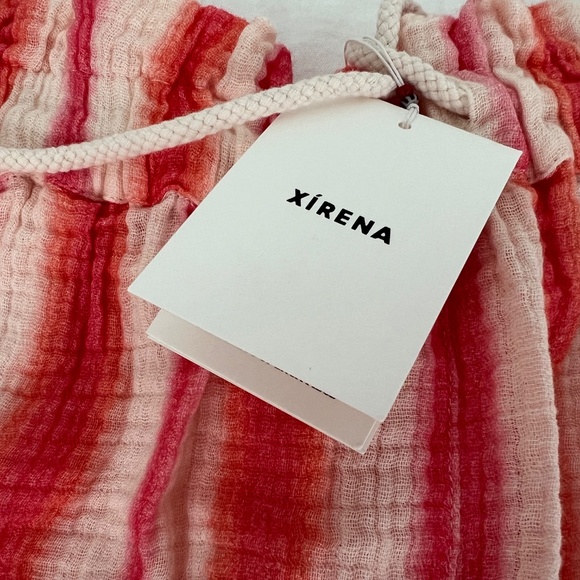 Xirena Striped Sunset Pink Cotton Gauze Shorts Size M NWT - Picture 4 of 6